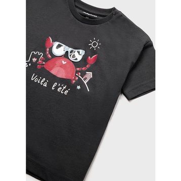 Mayoral 1026 Antrasit Baskılı Erkek Bebek T-shirt