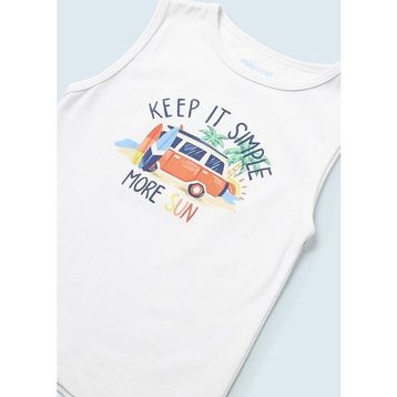 Mayoral 1033 Turuncu Kolsuz Erkek Bebek T-shirt