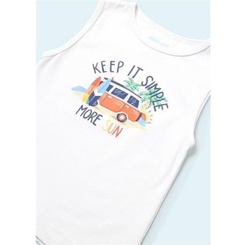 Mayoral 1033 Turuncu Kolsuz Erkek Bebek T-shirt