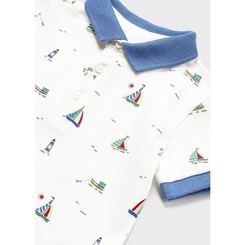 Mayoral 1106 Lacivert Kısa Kol Polo Yaka Erkek Bebek T-shirt