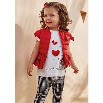 Mayoral 1775 Siyah Kız Bebek T-Shirt Tayt Takım