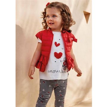 Mayoral 1775 Siyah Kız Bebek T-Shirt Tayt Takım