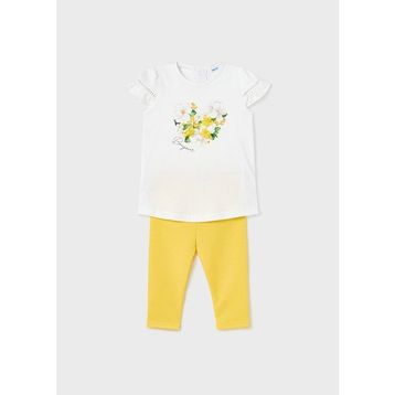Mayoral 1776 Sarı Kız Bebek T-Shirt Tayt Takım