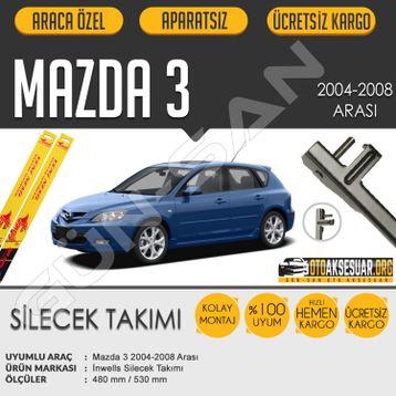 Mazda 3 2004-2008 Muz Silecek Takımı