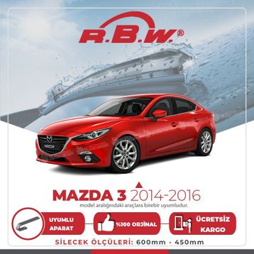 Mazda 3 HB 2014-2016 Muz Silecek Takımı
