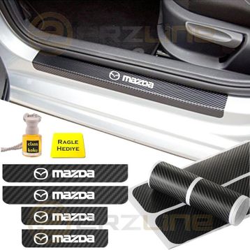 Mazda 4 Adet Karbon Kapı Eşiği Sticker