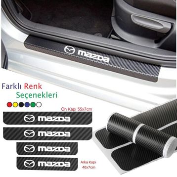 Mazda 4 Adet Karbon Kapı Eşiği Sticker