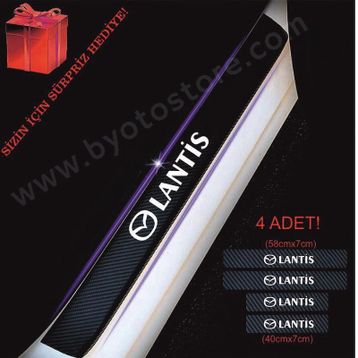 Mazda 4 Adet Karbon Kapı Eşiği Sticker