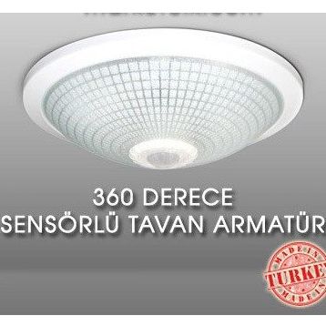MBelektronik 360 Derece Hareket Sensörlü Çift Duylu Tavan Armatürü