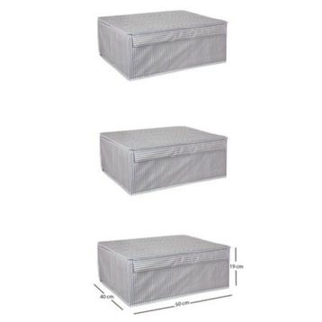 Mbois 19x40x50 cm 5 Adet Baza Altı Boy Çok Amaçlı Düzenleyici Kutu Organizer Cırt Cırtlı Hurç