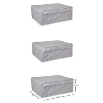 Mbois 19x40x50 cm 5 Adet Baza Altı Boy Çok Amaçlı Düzenleyici Kutu Organizer Cırt Cırtlı Hurç