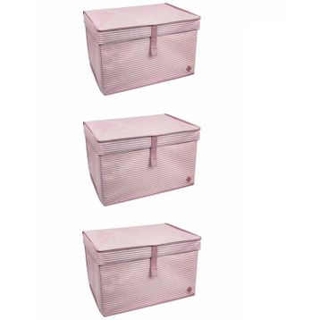 Mbois 40x30x70 cm 3 Adet Mega Plus Boy Çok Amaçlı Düzenleyici Kutu Organizer Cırt Cırtlı Hurç