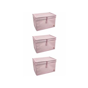 Mbois 40x30x70 cm 3 Adet Mega Plus Boy Çok Amaçlı Düzenleyici Kutu Organizer Cırt Cırtlı Hurç