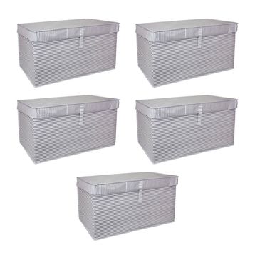 Mbois 40x30x70 cm 5 Adet Mega Plus Boy Çok Amaçlı Düzenleyici Kutu Organizer Cırt Cırtlı Hurç
