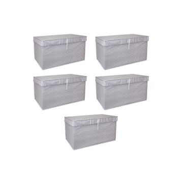 Mbois 40x30x70 cm 5 Adet Mega Plus Boy Çok Amaçlı Düzenleyici Kutu Organizer Cırt Cırtlı Hurç