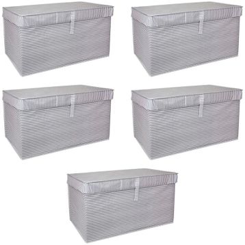 Mbois 40x30x70 cm 5 Adet Mega Plus Boy Çok Amaçlı Düzenleyici Kutu Organizer Cırt Cırtlı Hurç
