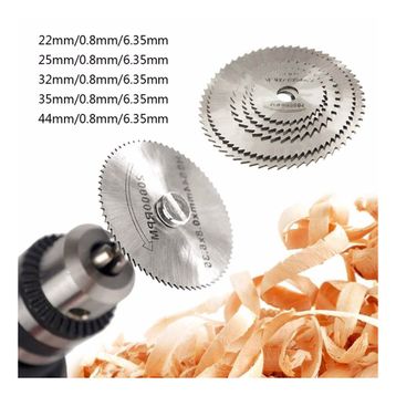 Mbois Metal 6 Parça Mini Matkap Ucu Ahşap Kesme Yuvarlak Çelik Bıçak Disk Testere Seti