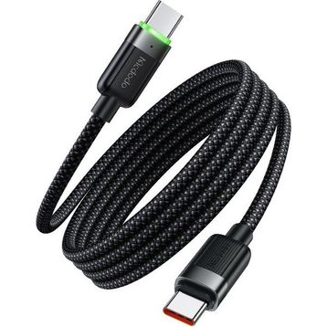 Mcdodo CA-2000 Siyah 1.2 mt Type-C to Type-C 60W Manyetik Sarılabilir Şarj ve Data kablosu