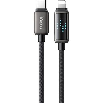 Mcdodo CA-2630 36W 1.2 mt Siyah USB-C to Lightning Şarj Hız Göstergeli Şarj ve Data Kablosu