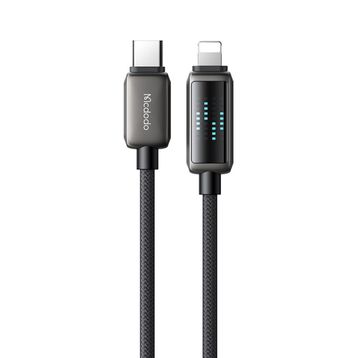 Mcdodo CA-2630 36W 1.2 mt Siyah USB-C to Lightning Şarj Hız Göstergeli Şarj ve Data Kablosu