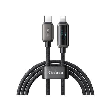 Mcdodo CA-2630 36W 1.2 mt Siyah USB-C to Lightning Şarj Hız Göstergeli Şarj ve Data Kablosu
