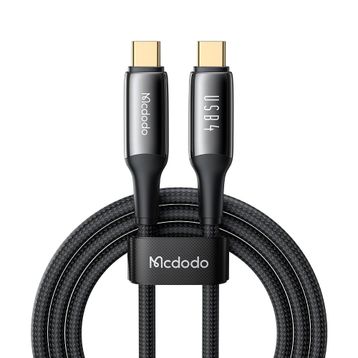 Mcdodo CA-2990 240 W USB 4.0 Type-C to Type-C Siyah 1.2 m Şarj Kablosu
