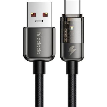 Mcdodo CA-3150 Type-C 100 W LED Işıklı Power Off 1.2 m Siyah Süper Hızlı Data Şarj Kablosu