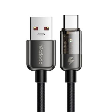 Mcdodo CA-3150 Type-C 100 W LED Işıklı Power Off 1.2 m Siyah Süper Hızlı Data Şarj Kablosu
