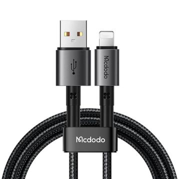Mcdodo CA-3580 36 W 3 A iPhone Lightning 1.2 m Siyah Hızlı Şarj ve Veri Aktarım Kablosu
