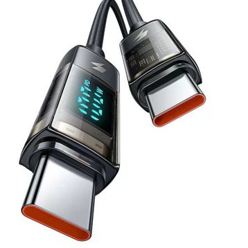 Mcdodo CA-3610 Siyah 100W 1.2 mt Type-C to Type-C Dijital Ekranlı Power Off Hızlı Şarj ve Data Kablosu