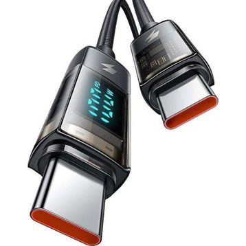 Mcdodo CA-3610 Siyah 100W 1.2 mt Type-C to Type-C Dijital Ekranlı Power Off Hızlı Şarj ve Data Kablosu
