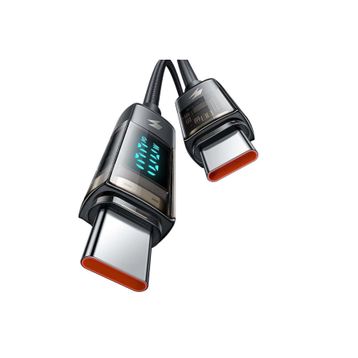 Mcdodo CA-3610 Siyah 100W 1.2 mt Type-C to Type-C Dijital Ekranlı Power Off Hızlı Şarj ve Data Kablosu