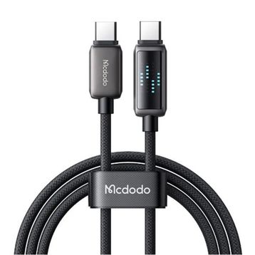 Mcdodo CA-4250 Siyah 1.2 mt 100W Type-C to Type-C Göstergeli Hızlı Şarj ve Data Kablosu