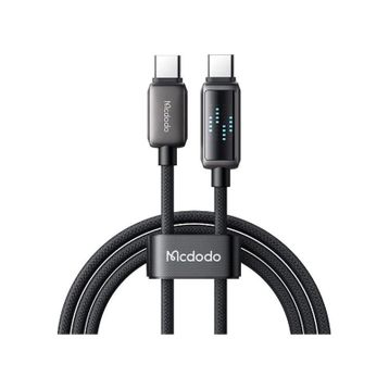 Mcdodo CA-4250 Siyah 1.2 mt 100W Type-C to Type-C Göstergeli Hızlı Şarj ve Data Kablosu