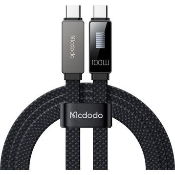 Mcdodo CA-4470 Siyah 100W 1.2 mt Type-C to Type-C Hızlı Şarj Ve Data Kablosu