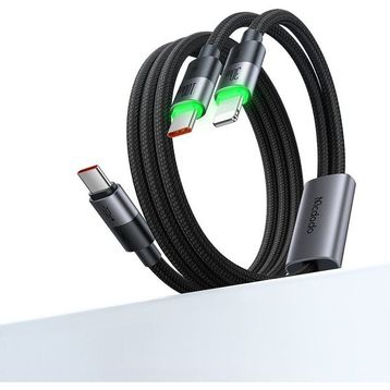 Mcdodo CA-6700 100W 1.5 mt 2'si 1 Arada USB-C to USB-C Lightning Kablo