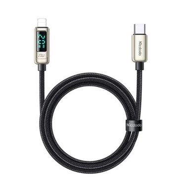 Mcdodo CA-8811 Gümüş 20W 1.2 mt Digital Göstergeli Type-C To Lightning Şarj ve PD Data Kablosu