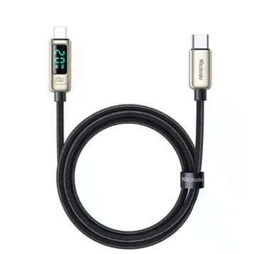 Mcdodo CA-8811 Gümüş 20W 1.2 mt Digital Göstergeli Type-C To Lightning Şarj ve PD Data Kablosu