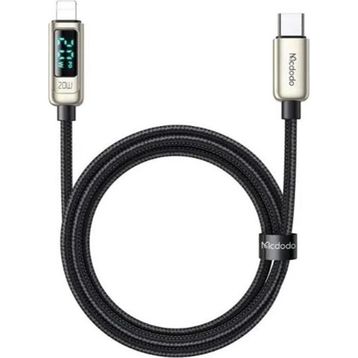 Mcdodo CA-8811 Gümüş 20W 1.2 mt Digital Göstergeli Type-C To Lightning Şarj ve PD Data Kablosu
