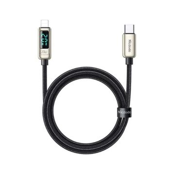 Mcdodo CA-8811 Gümüş 20W 1.2 mt Digital Göstergeli Type-C To Lightning Şarj ve PD Data Kablosu