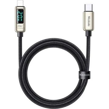 Mcdodo CA-8811 Gümüş 20W 1.2 mt Digital Göstergeli Type-C To Lightning Şarj ve PD Data Kablosu