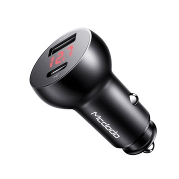 Mcdodo Cc-6810 30w 1xtype-c 1xusb Girişli Pd3.0 Siyah Hızlı Araç Çakmak Şarj Cihazı