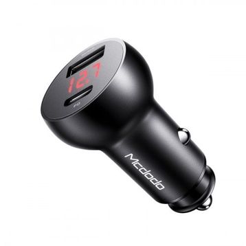 Mcdodo Cc-6810 30w 1xtype-c 1xusb Girişli Pd3.0 Siyah Hızlı Araç Çakmak Şarj Cihazı