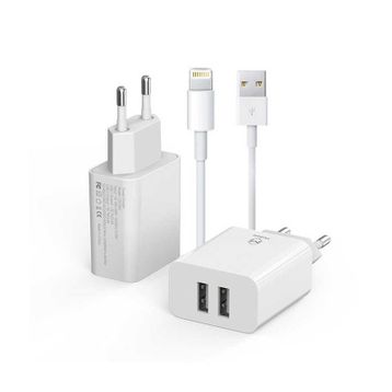 Mcdodo CH-662 iPhone 1 m 2.4A Beyaz Usb Şarj Adaptör Set