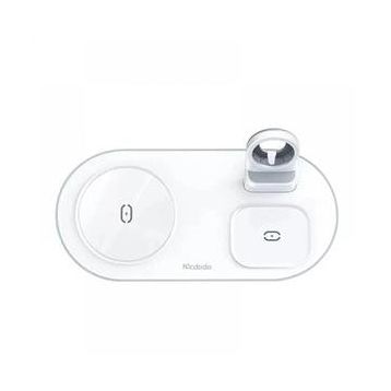 Mcdodo CH-7060 Beyaz 3 in 1 Manyetik 15 W Kablosuz Hızlı Şarj Dock Stand