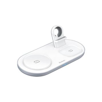 Mcdodo CH-7060 Beyaz 3 in 1 Manyetik 15 W Kablosuz Hızlı Şarj Dock Stand