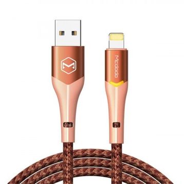 Mcdodo Çift Işıklı Led Switch 2a Iphone Lightning Turuncu 1.2 m Şarj Kablosu