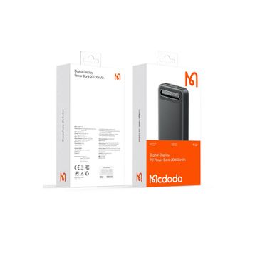 Mcdodo MC-4432 Siyah 20000 mAh Powerbank
