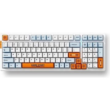 Mchose MC-G98S-7 G98 Pro %98 RGB Kablosuz Hotswap Turuncu Mavi Mekanik Gaming Klavye
