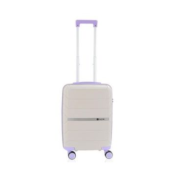 Mcs V366 Beyaz Lila 55 cm Polipropilen Valiz